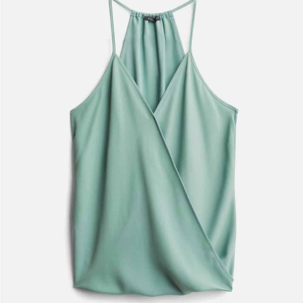 Paper Moon - Mint Green Sleeveless Wrap Top